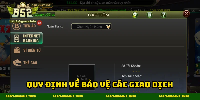 Quy định bảo vệ giao dịch tại cổng game